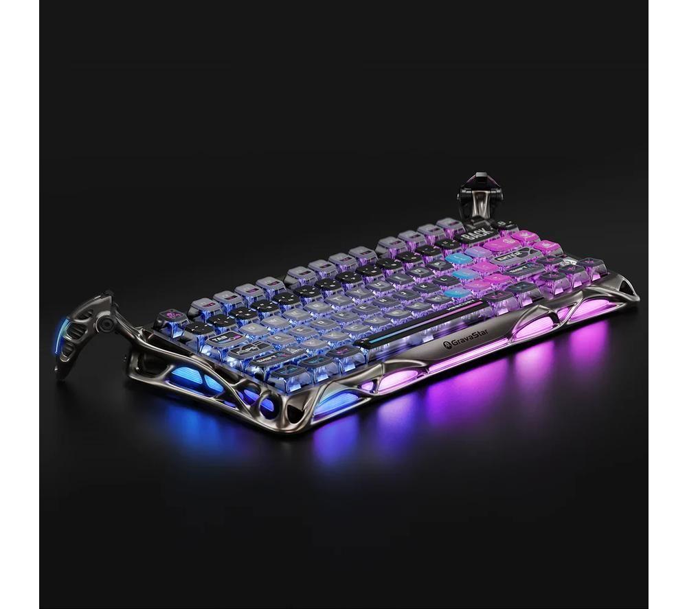GRAVASTAR Mercury K1 Pro Wireless Mechanical Gaming Keyboard - Cyberpunk image number 5 of 9