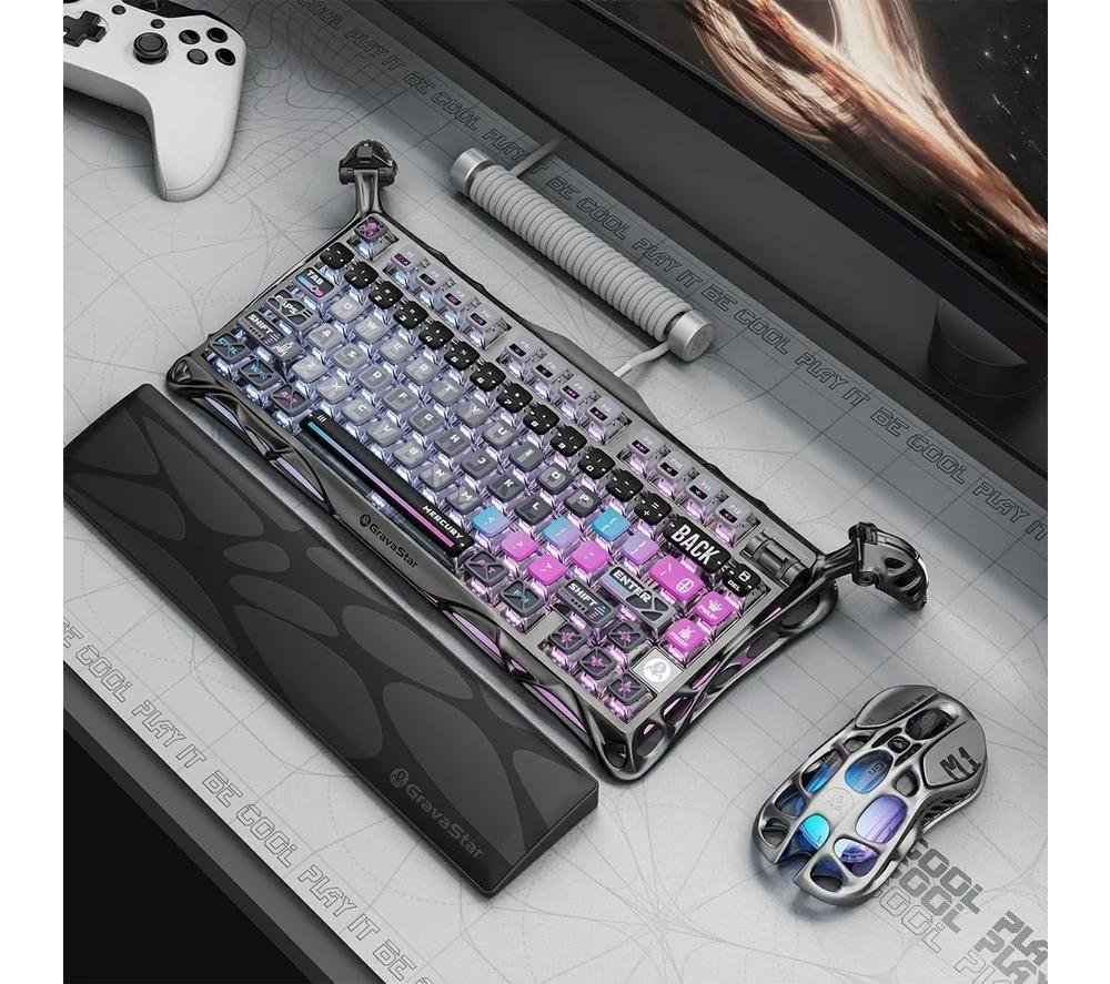 GRAVASTAR Mercury K1 Pro Wireless Mechanical Gaming Keyboard - Cyberpunk image number 7 of 9