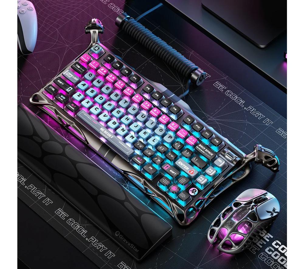 GRAVASTAR Mercury V75 Pro Mechanical Gaming Keyboard - Cyberpunk image number 7 of 7