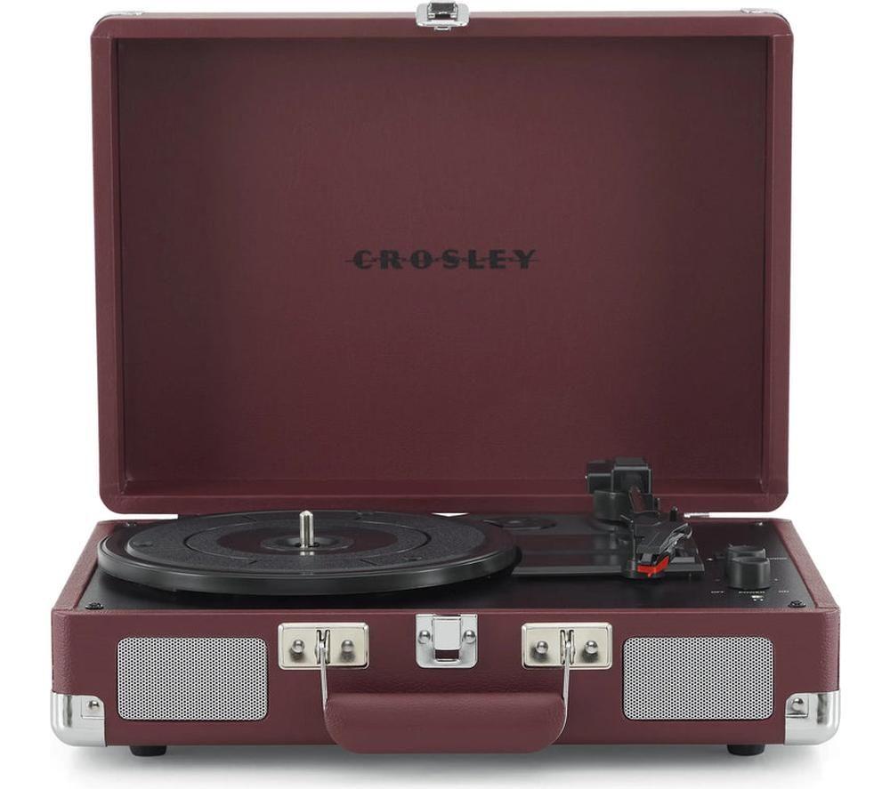 Crosley Cruiser Plus Belt Drive Bluetooth Turntable - Burgundy, Red