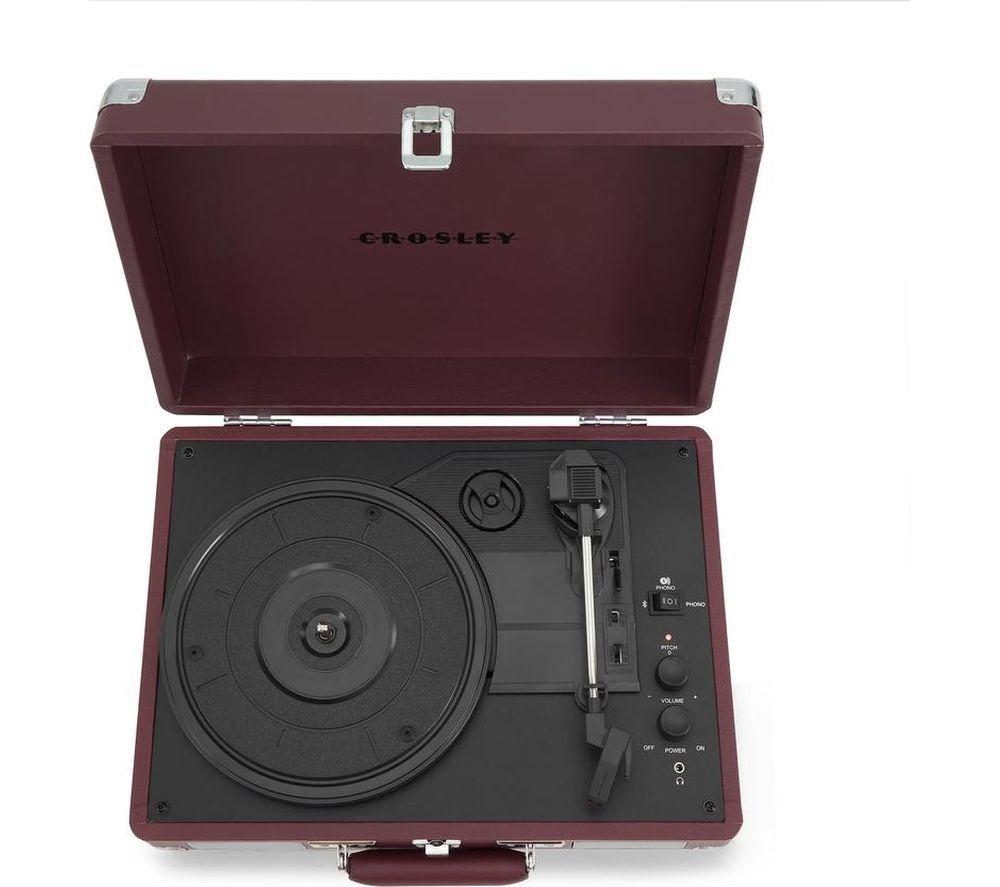 CROSLEY Cruiser Plus Belt Drive Bluetooth Turntable - Burgundy image number 2 of 6