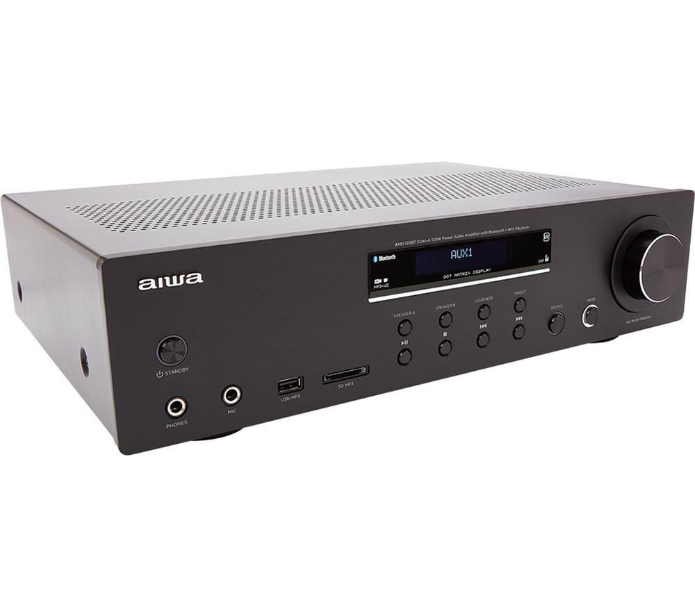 AIWA AMU-120BT Bluetooth Mini Hi-Fi System - Black image number 3 of 8