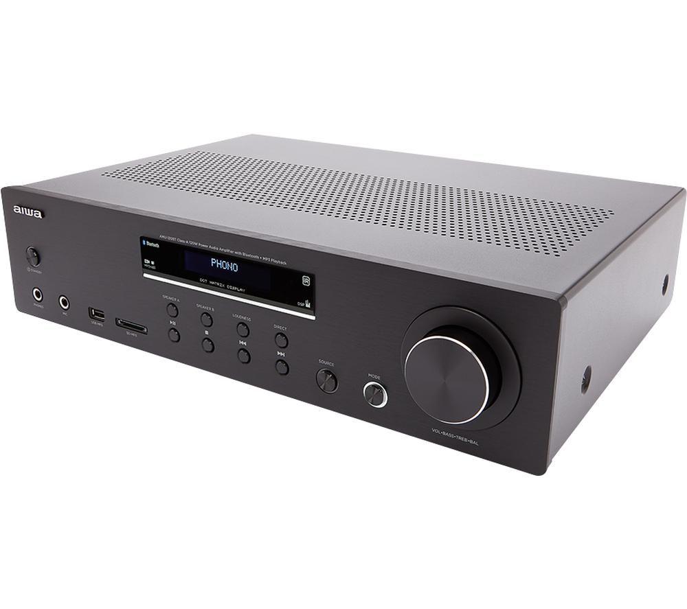 AIWA AMU-120BT Bluetooth Mini Hi-Fi System - Black image number 4 of 8