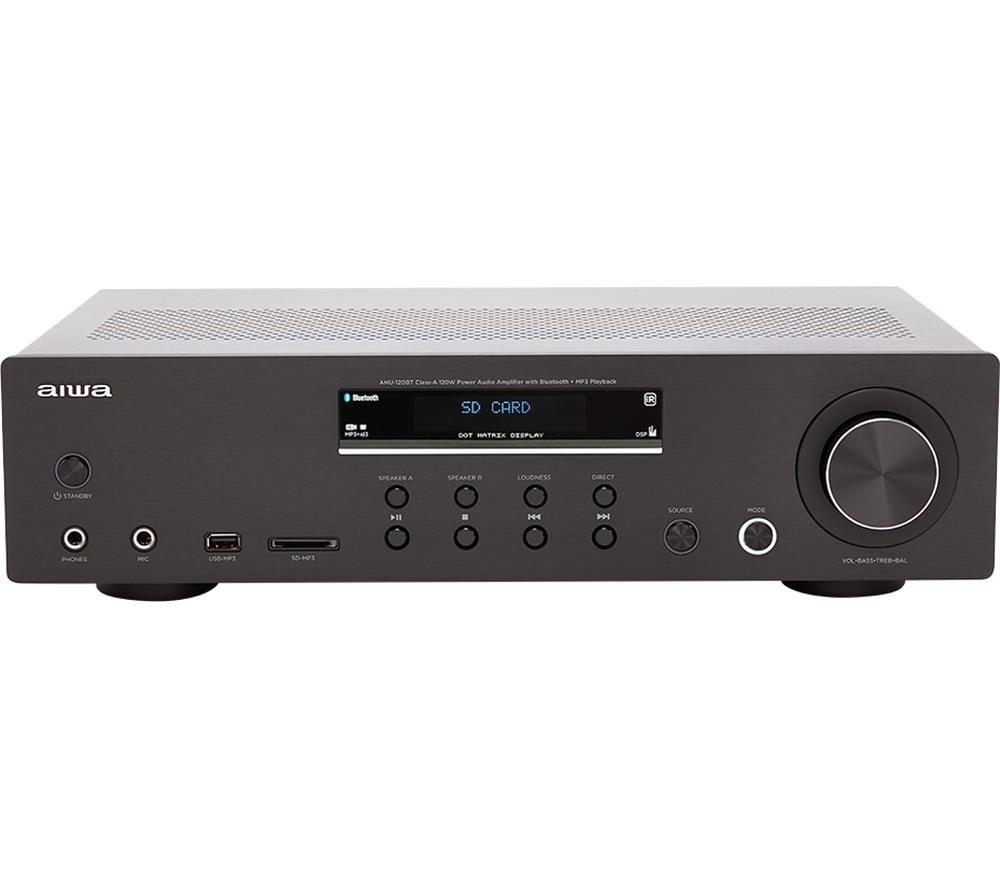 AIWA AMU-120BT Bluetooth Mini Hi-Fi System - Black image number 8 of 8