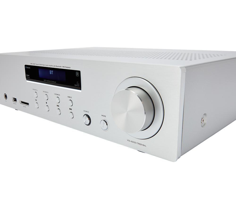 AIWA AMU-120BT Bluetooth Mini Hi-Fi System - Silver image number 4 of 9