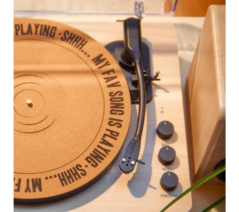 GADHOUSE Dean Belt Drive Bluetooth Turntable Stereo System - Soft Sand image number 4 of 8