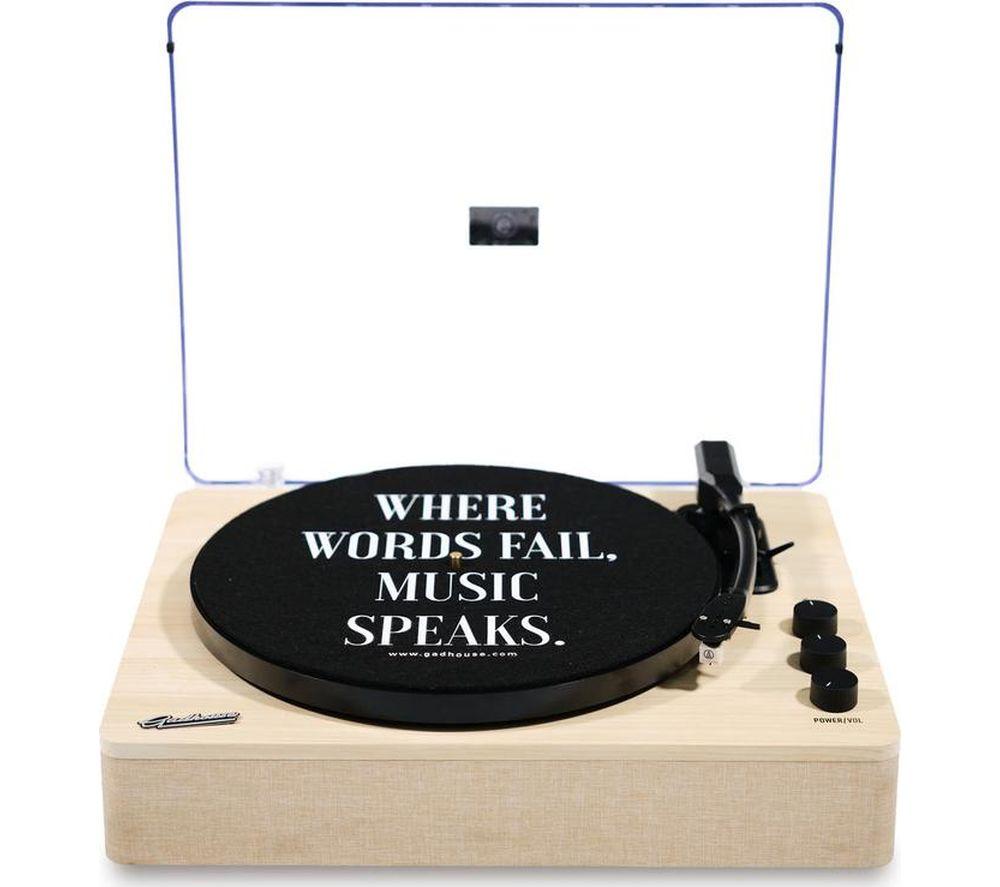 GADHOUSE Dean Belt Drive Bluetooth Turntable Stereo System - Soft Sand image number 8 of 8