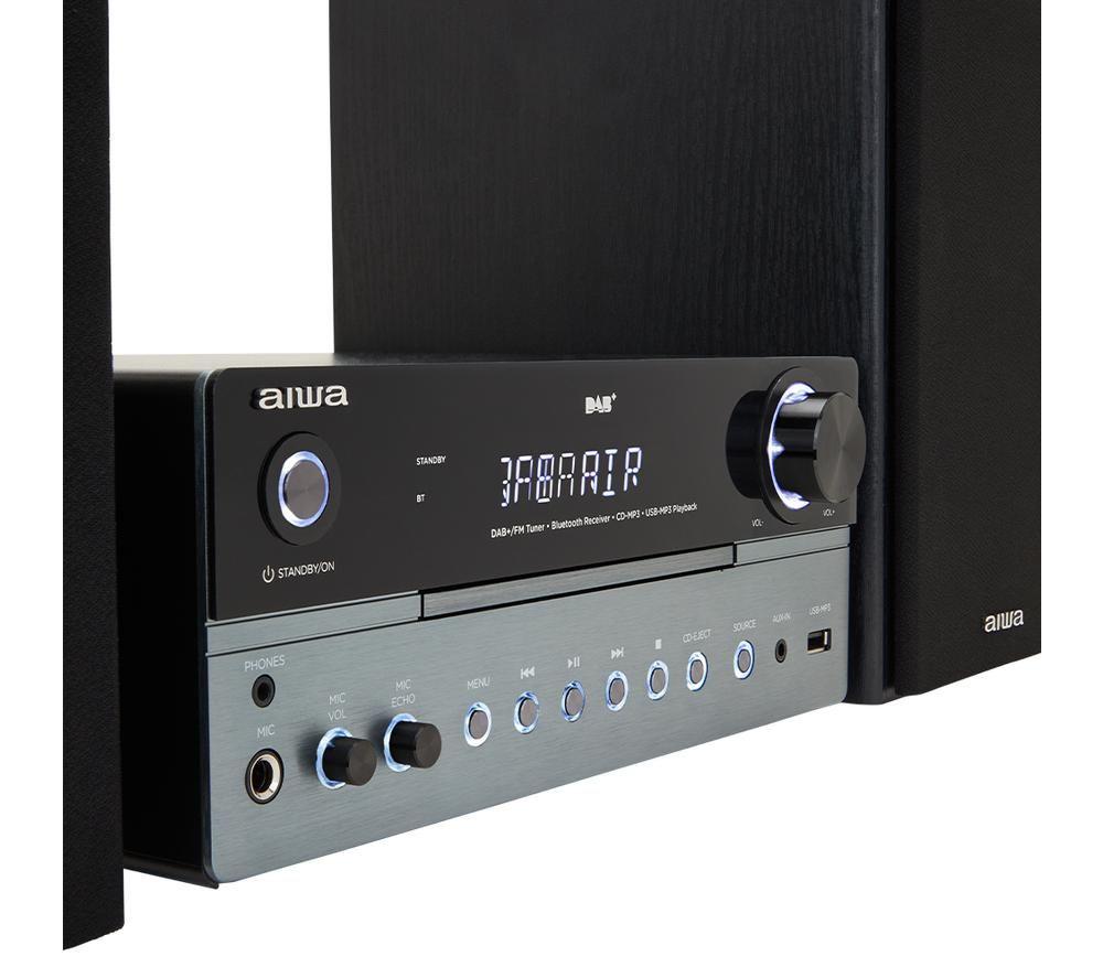 AIWA MSBTU-700DAB Bluetooth Mini Hi-Fi System - Black image number 2 of 13