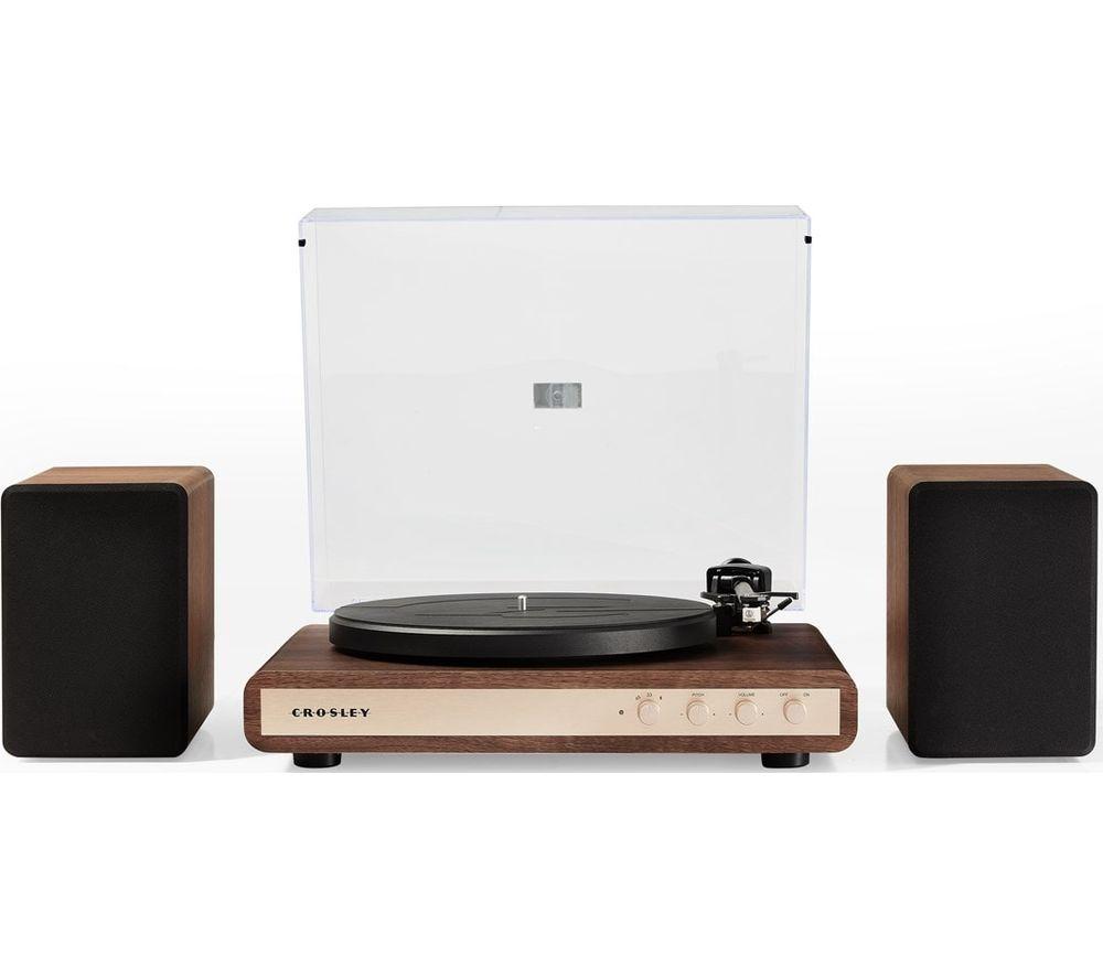 Crosley C65a Belt Drive Bluetooth Turntable - Walnut, Brown