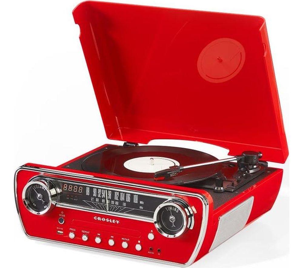 CROSLEY Powel 7-in-1 Music Centre - Red image number 6 of 9