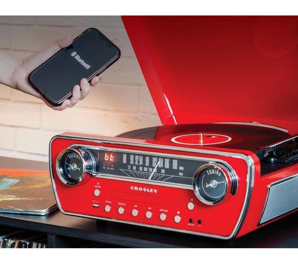 CROSLEY Powel 7-in-1 Music Centre - Red image number 8 of 9