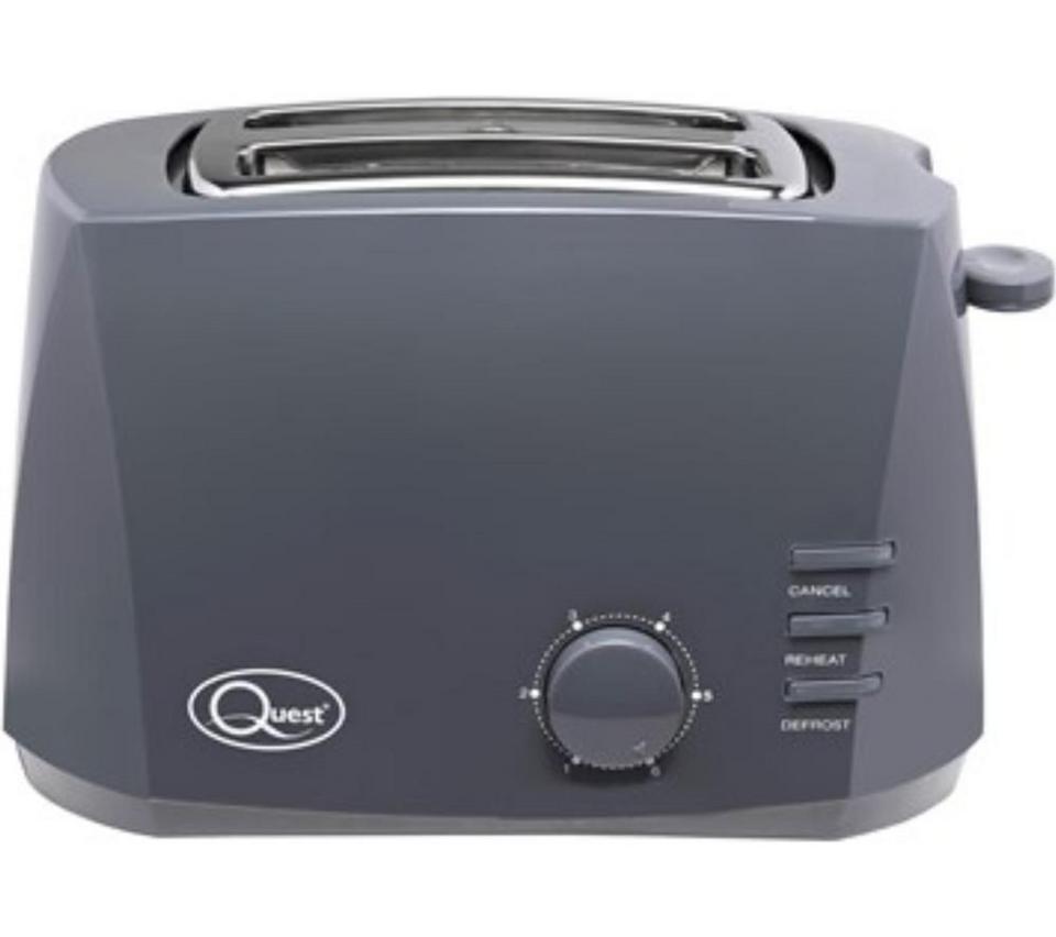 QUEST 34920 2-Slice Toaster - Grey