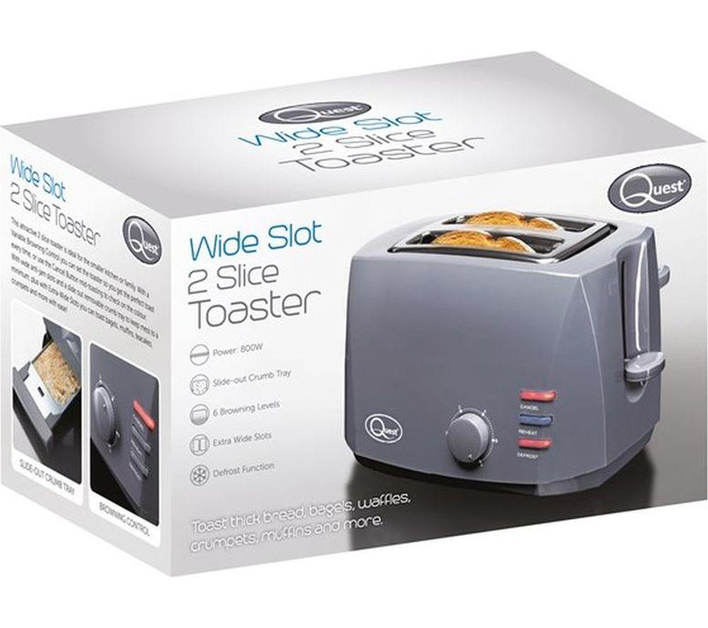 QUEST 34920 2-Slice Toaster - Grey image number 2 of 2