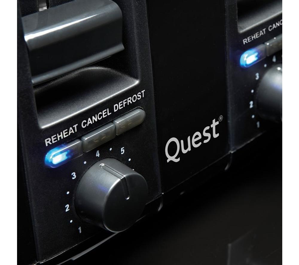 QUEST 34609 4-Slice Toaster - Black image number 2 of 2