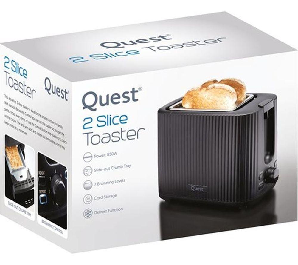 QUEST 32029 2-Slice Toaster - Black image number 2 of 2