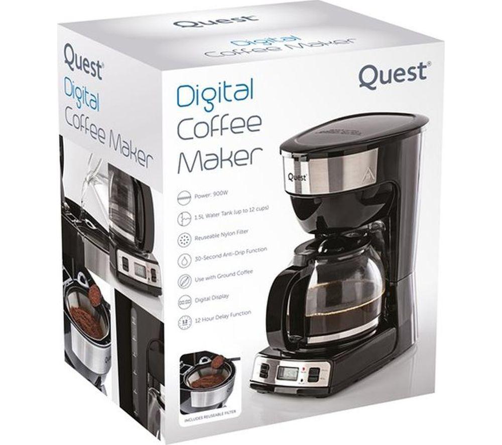 QUEST 35189 Digital Filter Coffee Machine - Silver image number 2 of 2
