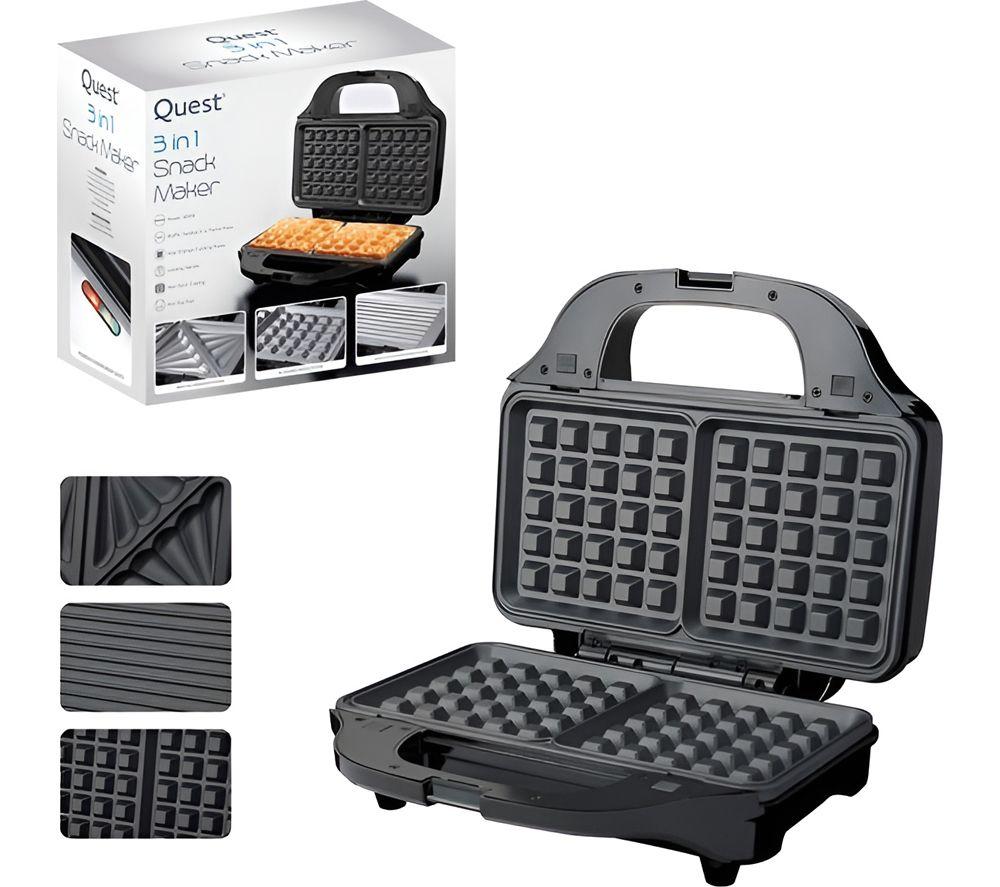 QUEST 37530 3-in-1 Snack Maker - Silver & Black image number 2 of 4