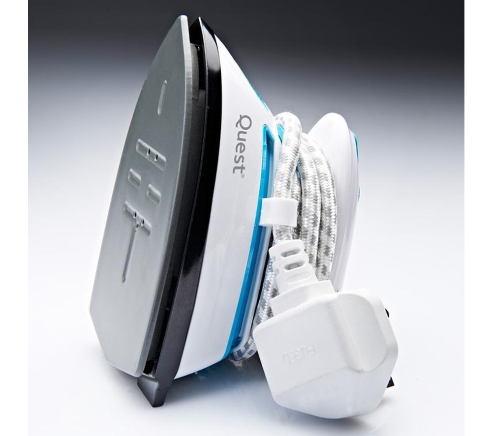 QUEST 34000 Travel Steam Iron - White & Blue image number 2 of 2