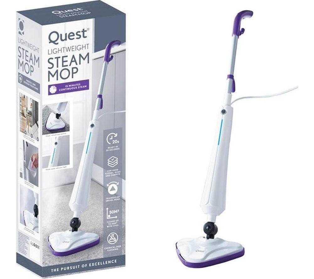 QUEST Lightweight 41989 Handheld Steam Mop - Purple & White image number 3 of 3