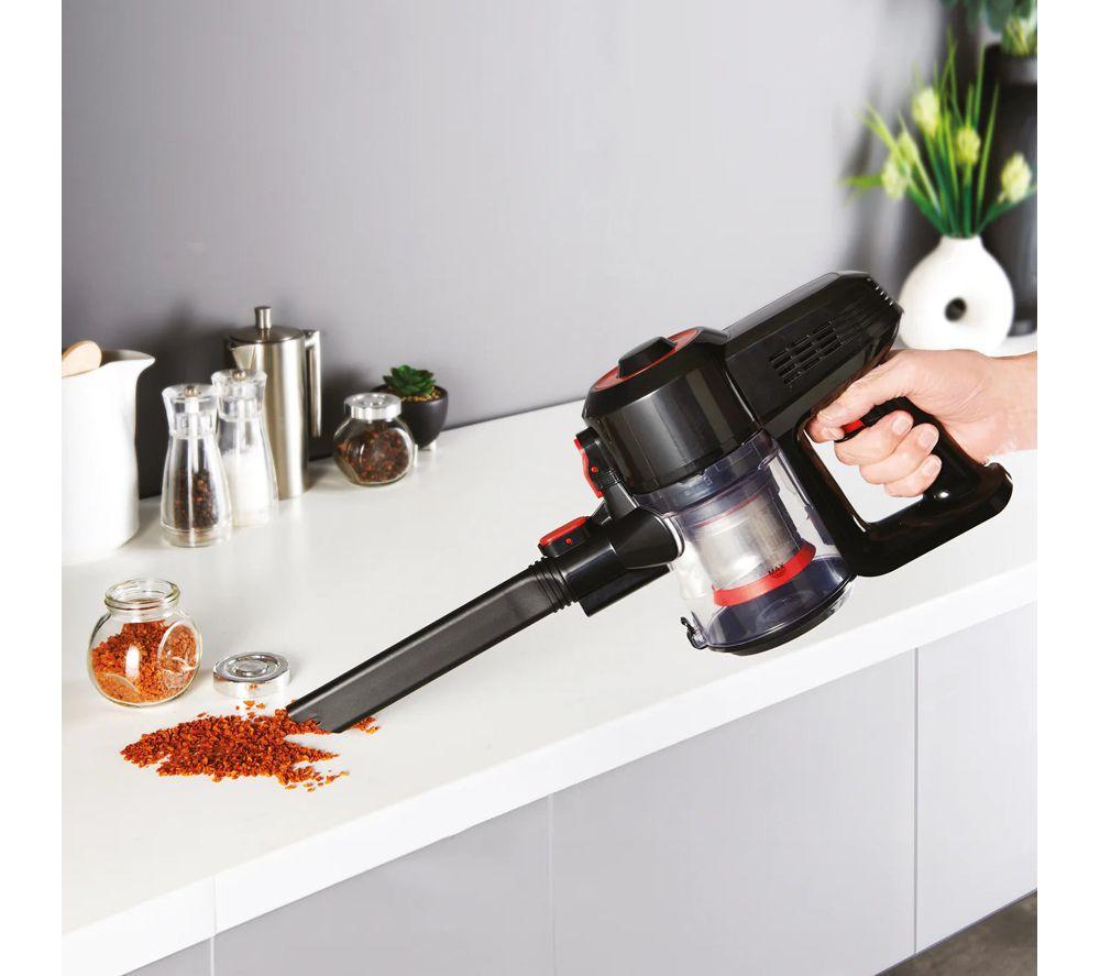 QUEST 43579 Cordless Handheld Vacuum Cleaner - Black & Red image number 5 of 5