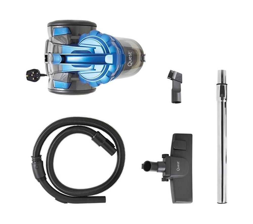 QUEST 44909 Cylinder Bagless Vacuum Cleaner - Blue & Grey image number 2 of 2