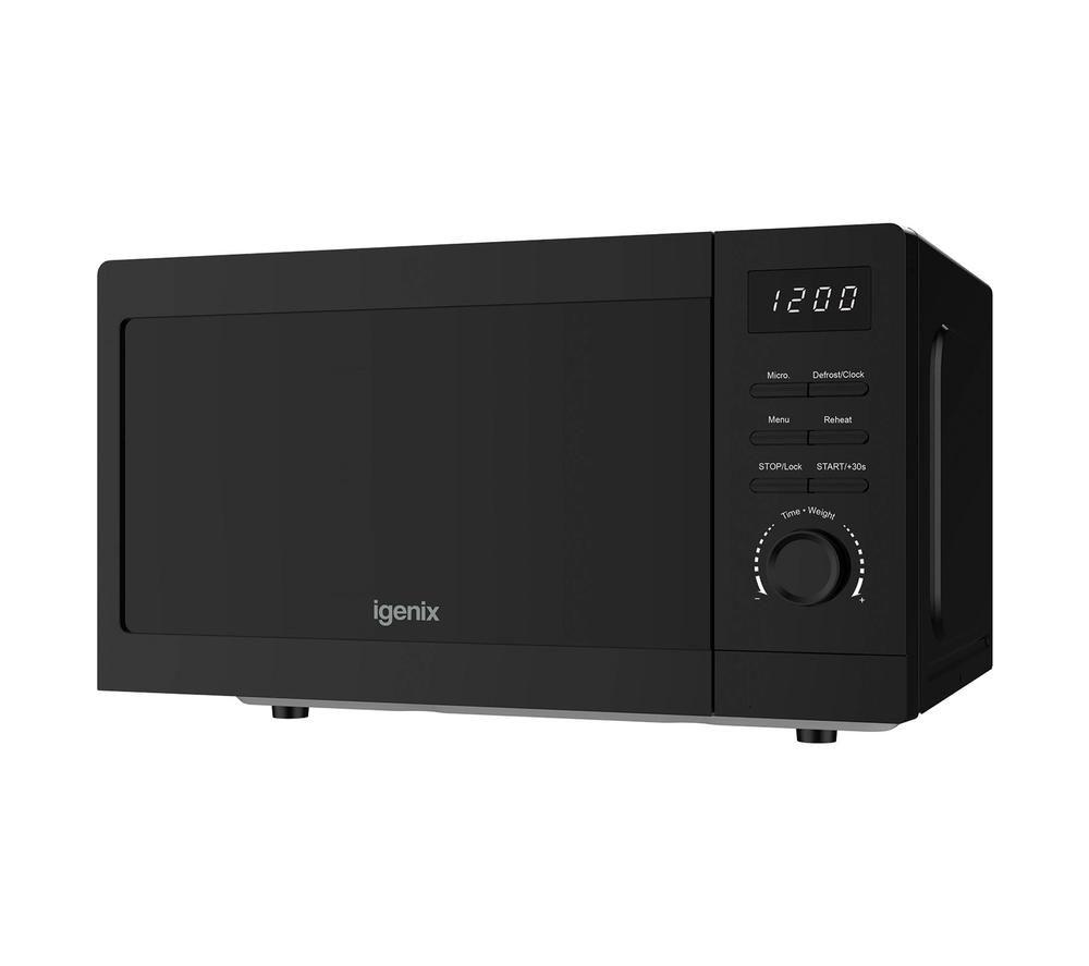 IGENIX IGMS02080B Compact Solo Microwave - Black image number 2 of 2