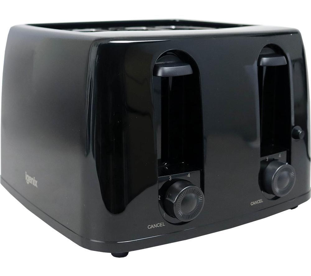 IGENIX IGT0445B 4-Slice Toaster - Black image number 3 of 3