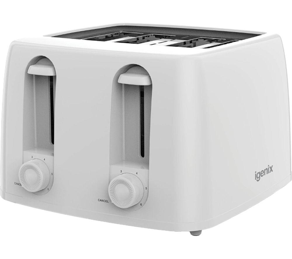 Igenix Igt0445w 4-Slice Toaster - White, White
