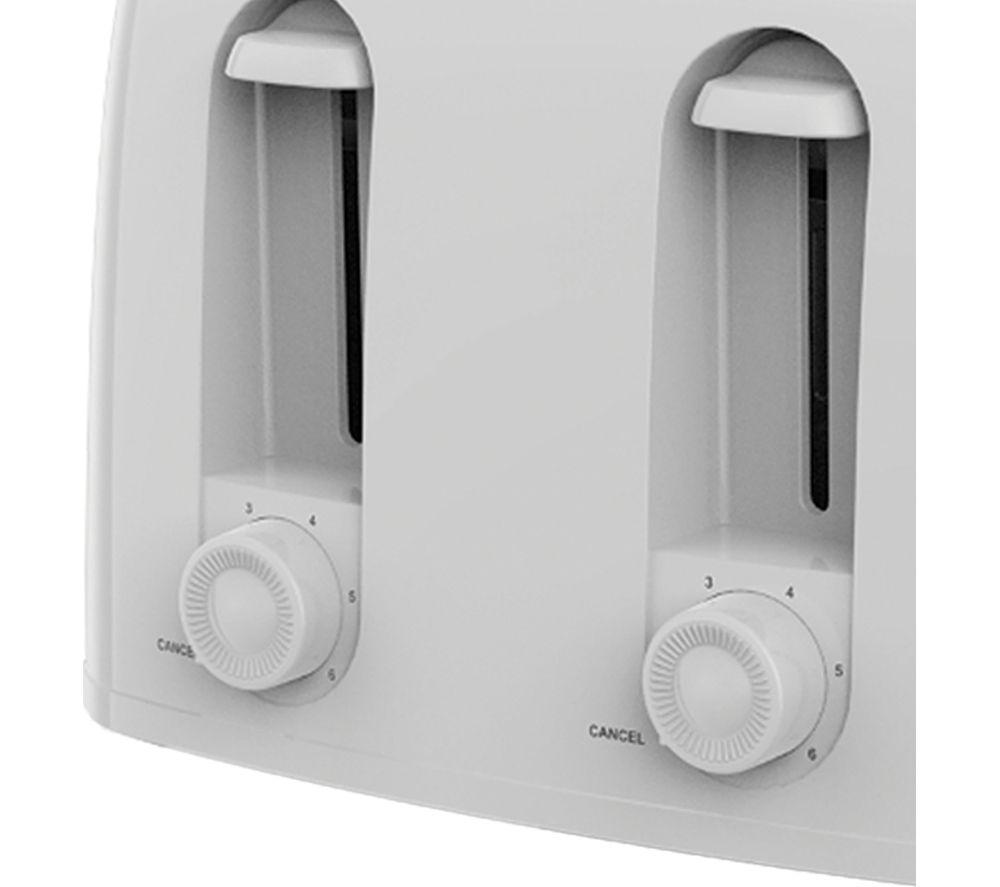 IGENIX IGT0445W 4-Slice Toaster - White image number 3 of 3