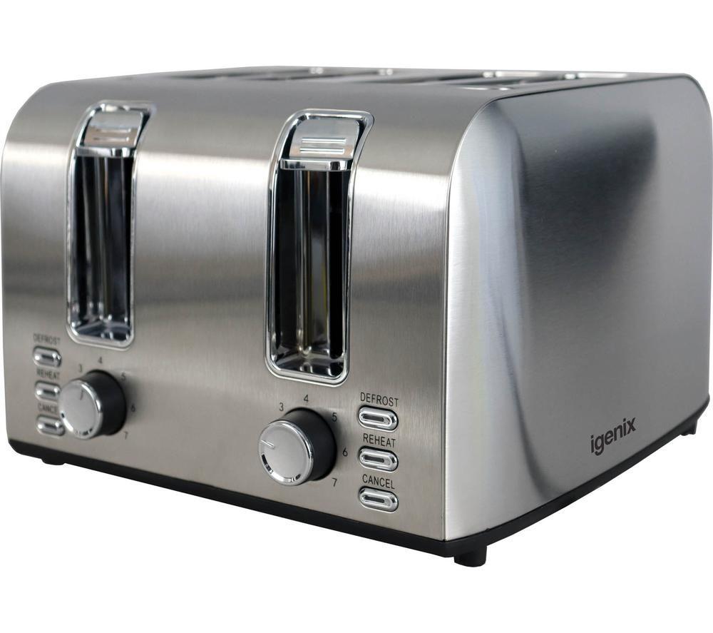 IGENIX IGT0409SS 4-Slice Toaster - Stainless Steel image number 7 of 7