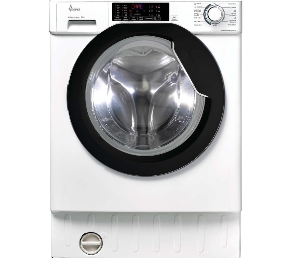 HOOVER H-Wash 300 Pro HBWS 484DMBW5-80 Integrated 8 kg 1400 Washing Machine, White