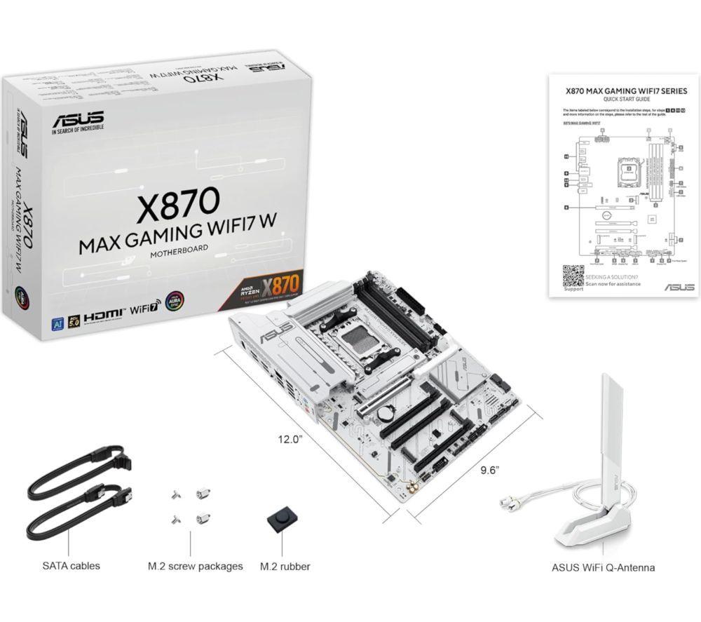 ASUS MAX GAMING WIFI7 W X870 AMD AM5 Motherboard image number 2 of 5