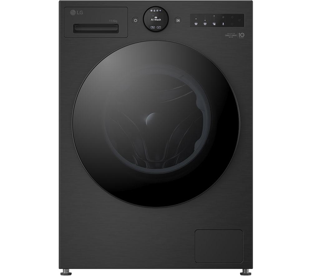LG VX70 Series AI Direct Drive W4X7016TBB WiFi-enabled 9 kg Washer Dryer – Black, Black