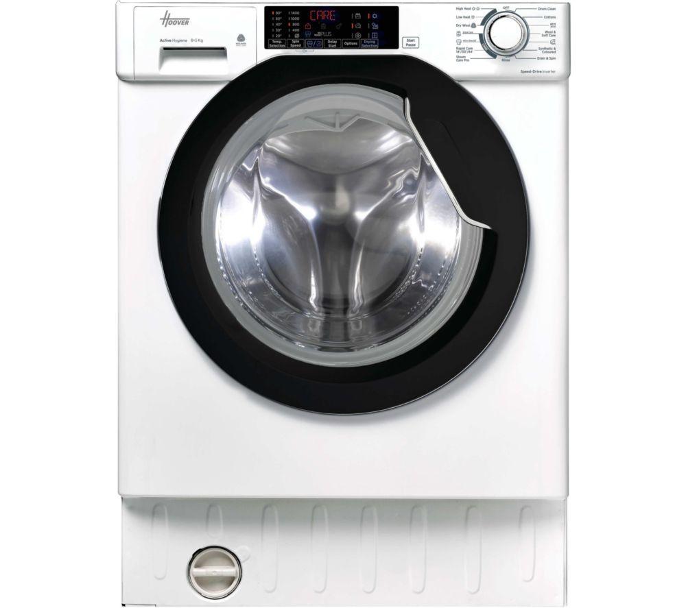 HOOVER H-Wash & Dry 300 Pro HBDS 4854DMB5-80 Integrated 8 kg Washer Dryer, White