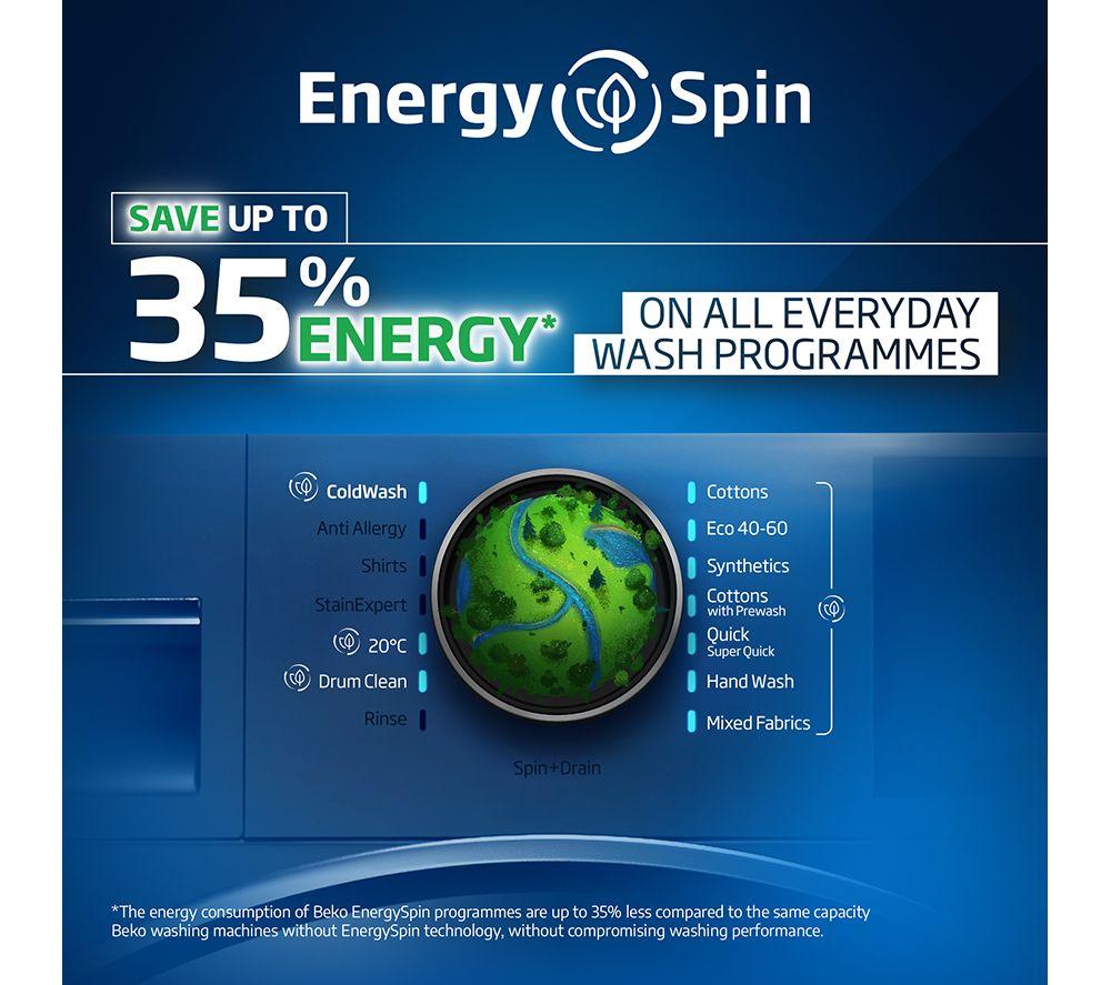 BEKO Pro EnergySpin B5W51041BDW 10 kg 1400 Spin Washing Machine - White image number 9 of 9