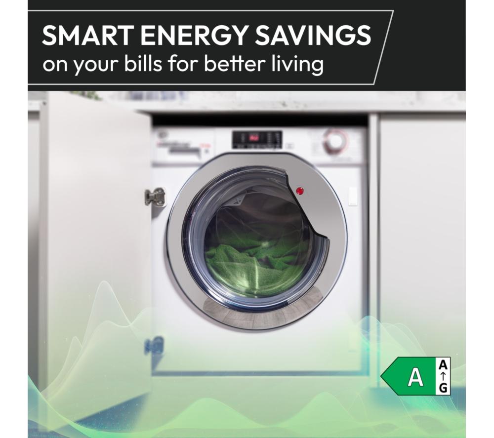 HOOVER H-Wash 300 PRO HBWS 494DMBW5-80 Integrated 9 kg 1400 Spin Washing Machine - White & Black image number 4 of 13