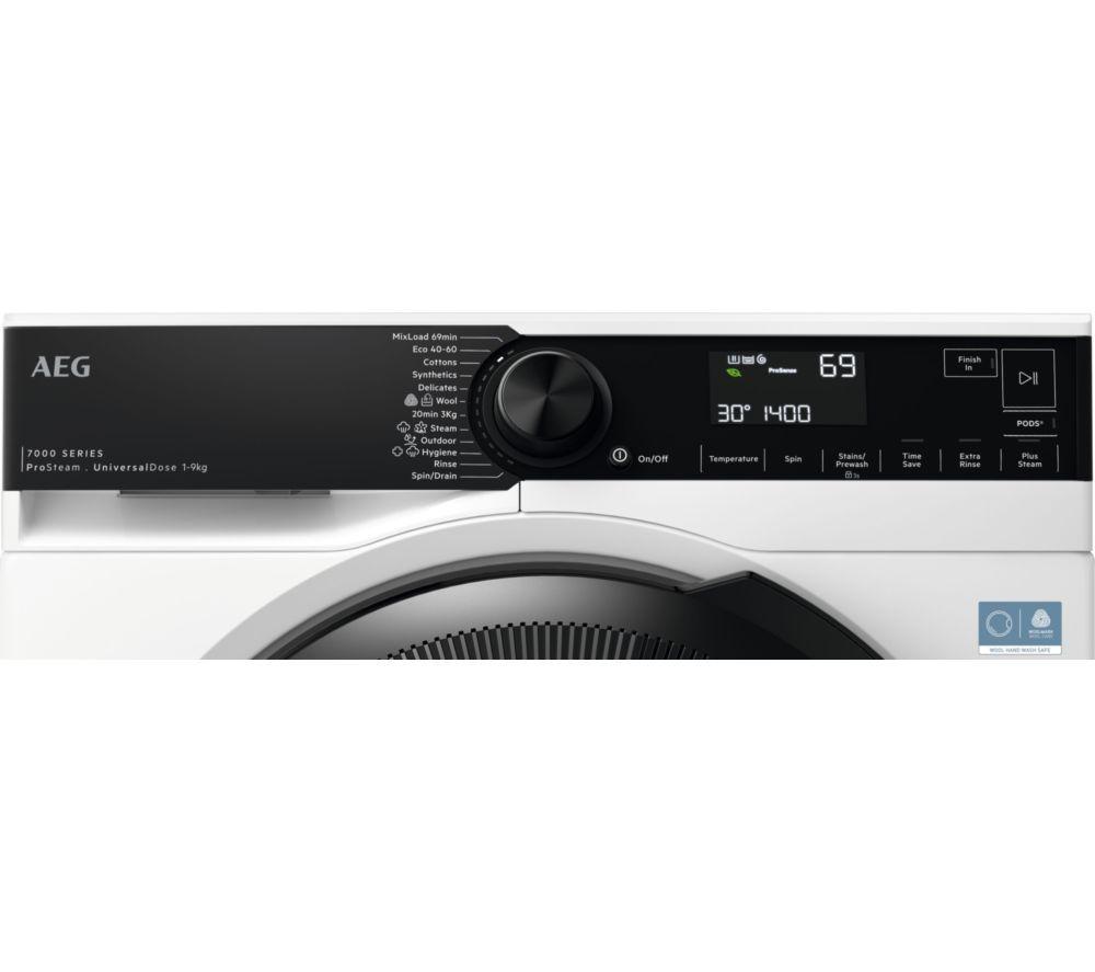 AEG 7000 Series ProSteam LFSR74944UD 9 kg 1400 rpm Washing Machine - White image number 3 of 11