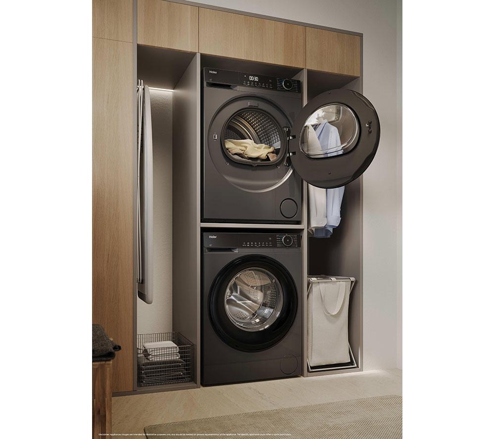 HAIER X Series 5 HD90-D357GU1-UK WiFi-enabled 9 kg Heat Pump Tumble Dryer - Graphite image number 4 of 15