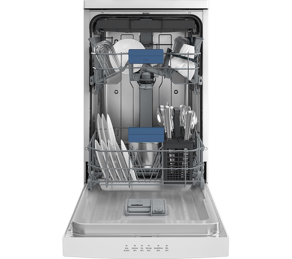 BEKO Pro BDFS16031W Slimline Dishwasher - White image number 3 of 10