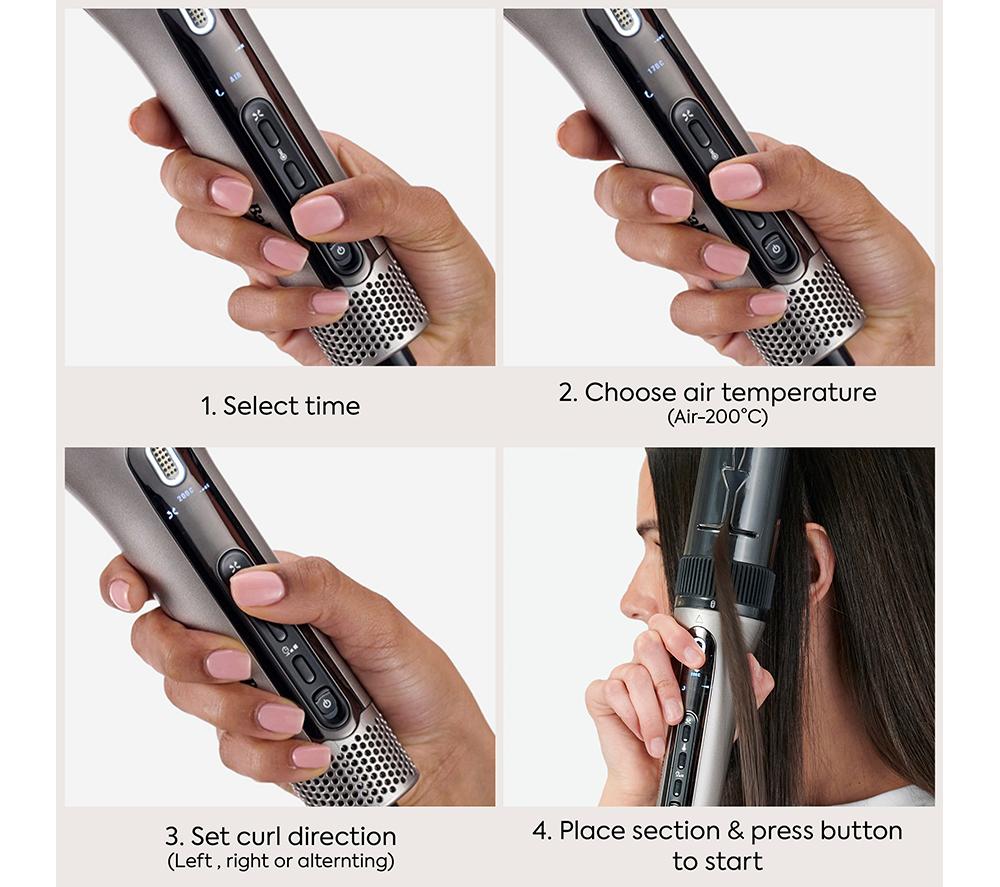 BABYLISS  Style Secret Air Automatic Rotating Curler & Waver - Silver & Black image number 7 of 14
