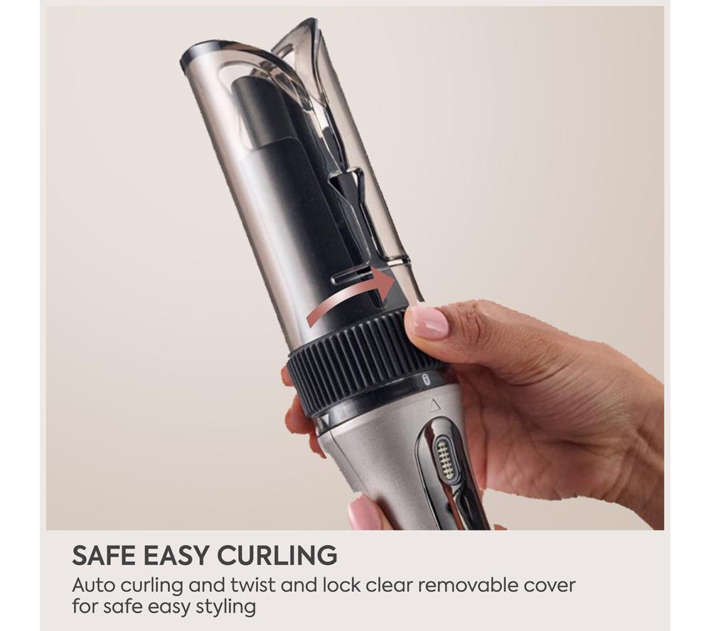 BABYLISS  Style Secret Air Automatic Rotating Curler & Waver - Silver & Black image number 10 of 14