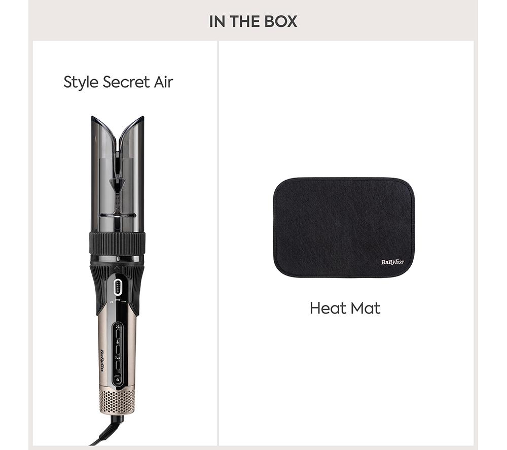BABYLISS  Style Secret Air Automatic Rotating Curler & Waver - Silver & Black image number 11 of 14