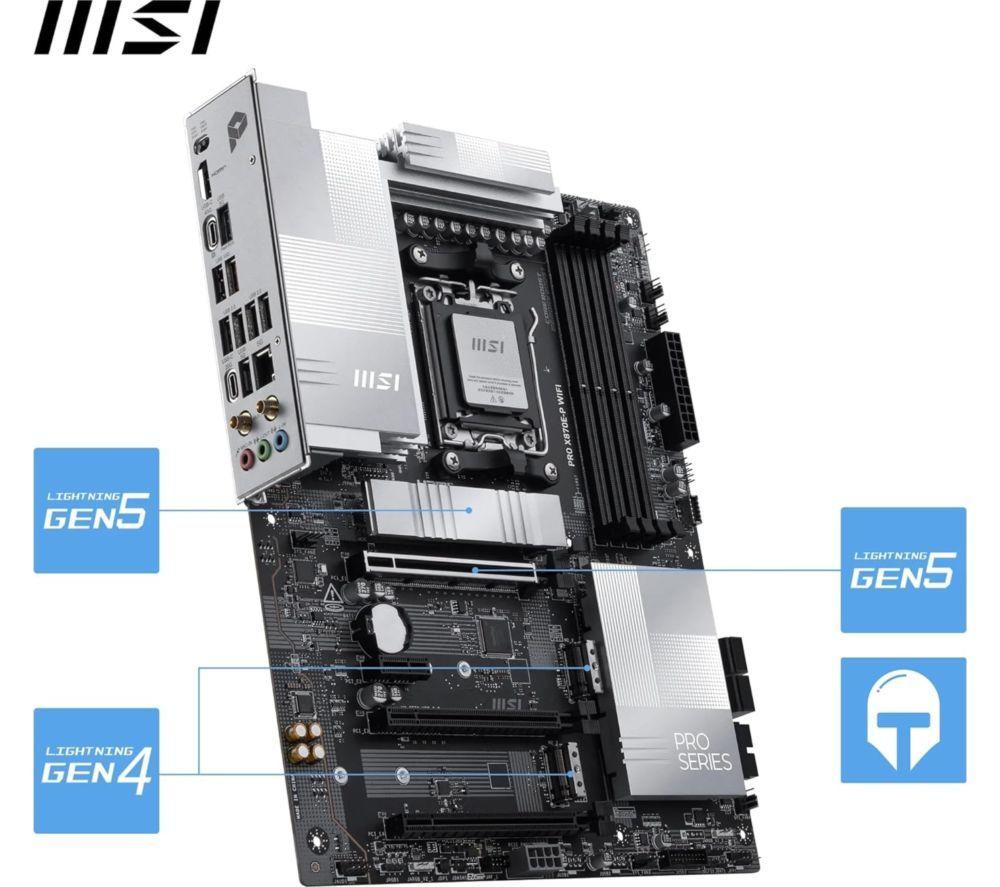 MSI X870E-P GAMING PLUS WIFI AM5 Motherboard image number 5 of 8