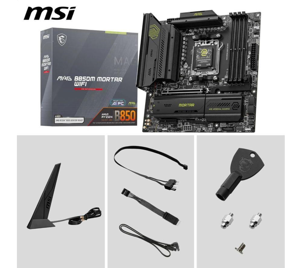 MSI MAG B850M MORTAR WIFI AM5 Motherboard image number 2 of 7