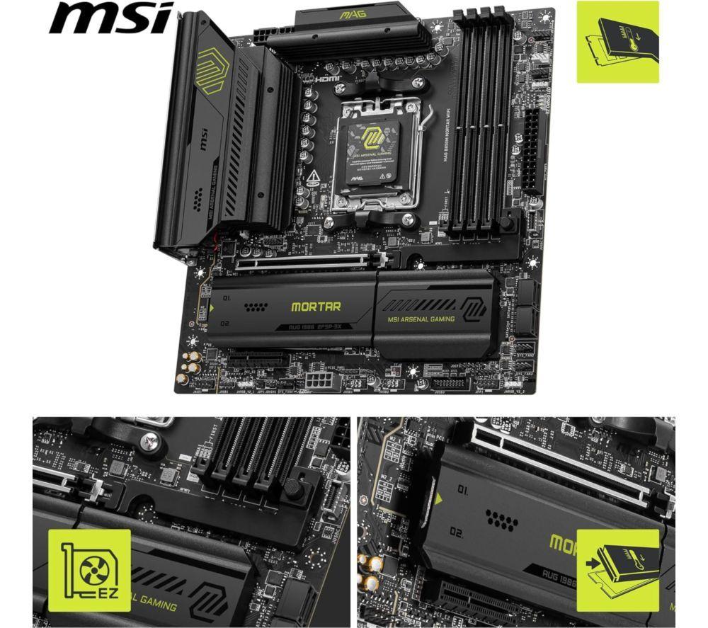 MSI MAG B850M MORTAR WIFI AM5 Motherboard image number 3 of 7