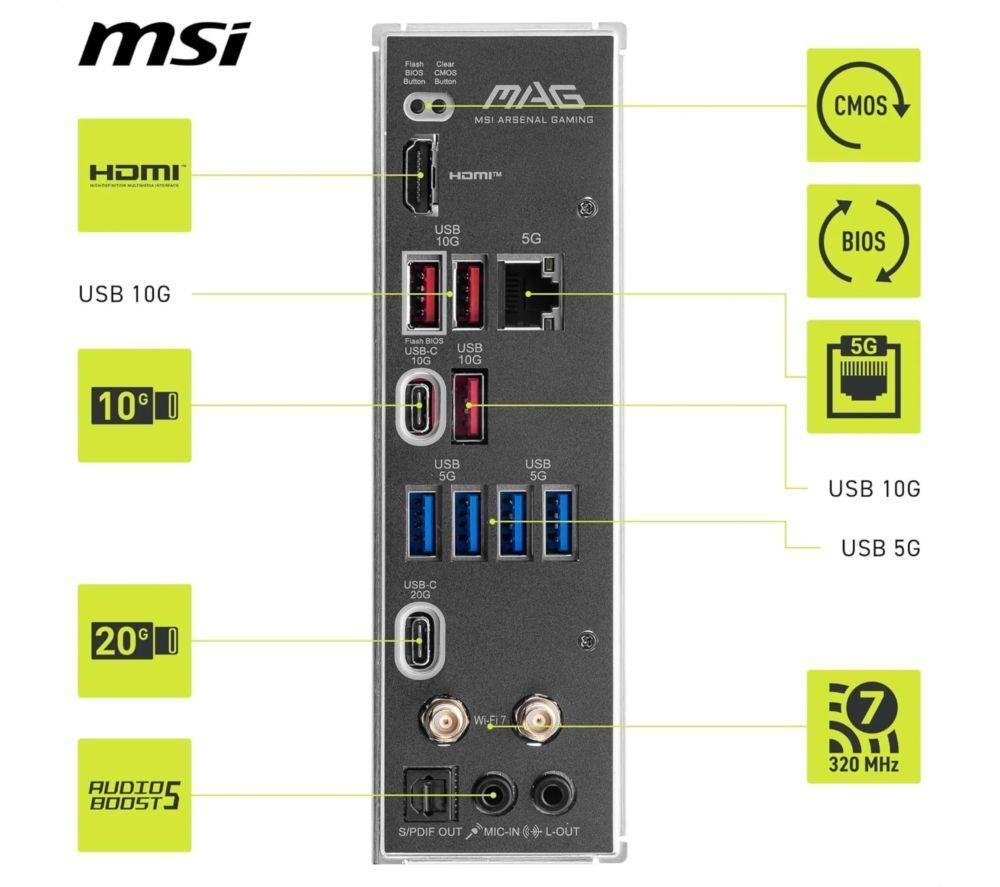 MSI MAG B850M MORTAR WIFI AM5 Motherboard image number 4 of 7