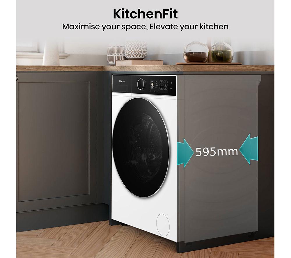 HISENSE KitchenFit 5i Series WD5I1245BWR WiFi-enabled 12 kg Washer Dryer - White image number 5 of 29