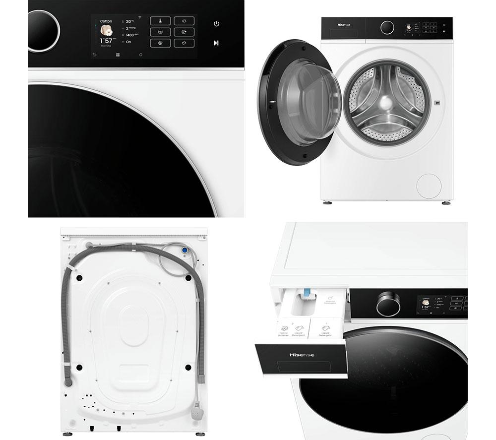 HISENSE KitchenFit 5i Series WD5I1245BWR WiFi-enabled 12 kg Washer Dryer - White image number 14 of 29