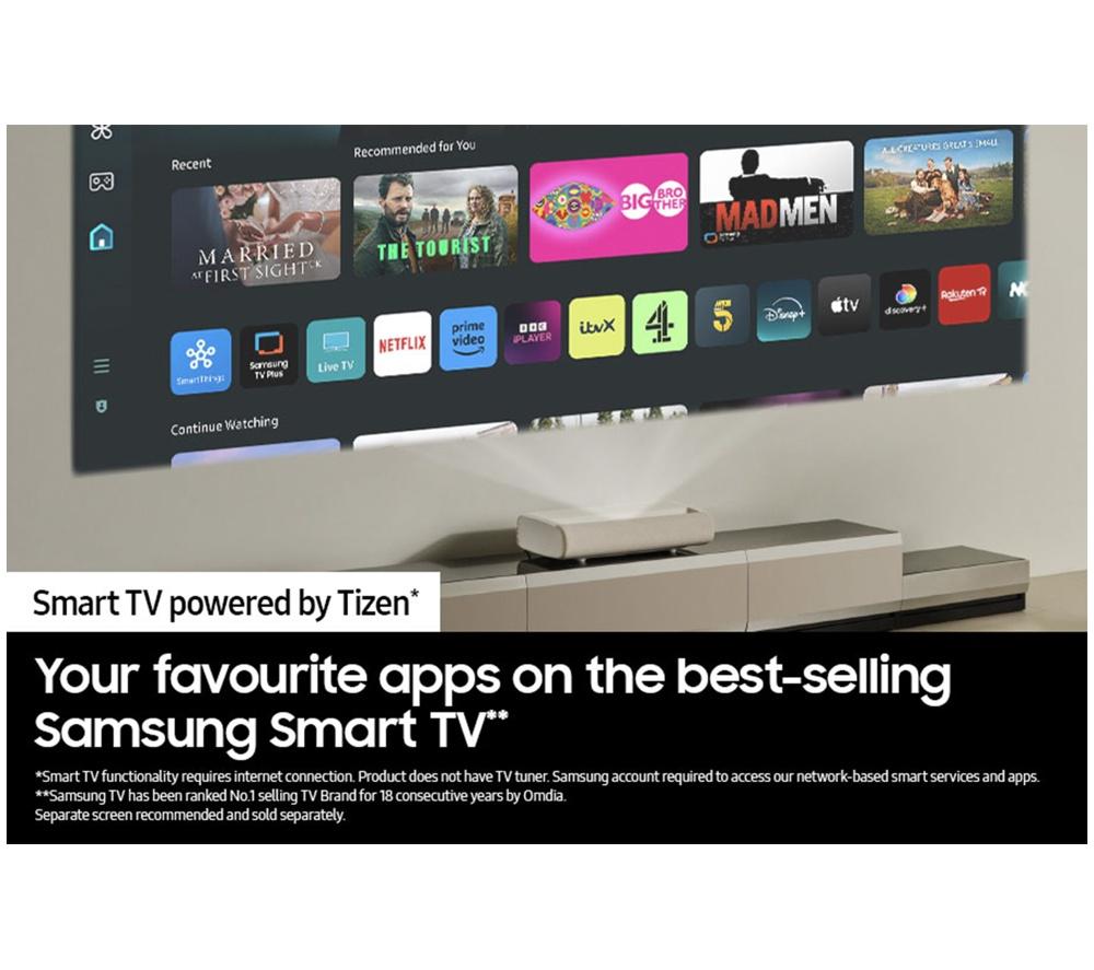 SAMSUNG The Premiere SP-LPU9DSAXXXU Smart 4K Laser Projector - White image number 5 of 11