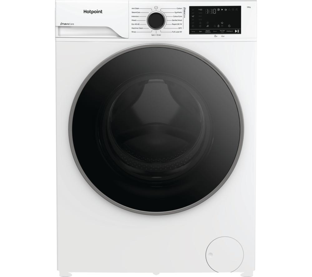 HOTPOINT FabricCare HBCA 123G CARE UK 12 kg 1400 Spin Washing Machine – White, White